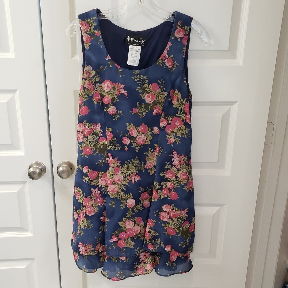 All that Jazz Floral Layered Dress Pink Bl…